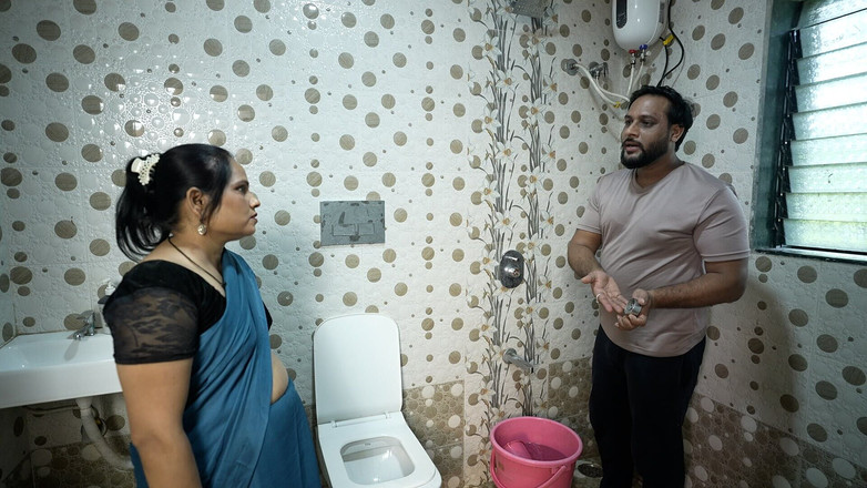 SEXYBHABHIX: ホットなデジインドの配管工と巨大な8インチのチンポを持つ住宅所有者のバビとのセックス