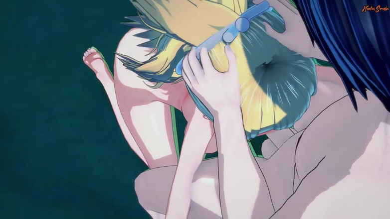Hentai Smash: Kohaku skvěle kouří, než ho nechá stříkat po celé tváři...