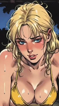 Sexy esposa blanca prueba una gran polla negra delante de su marido cornudo Historia de cómic de dibujos animados