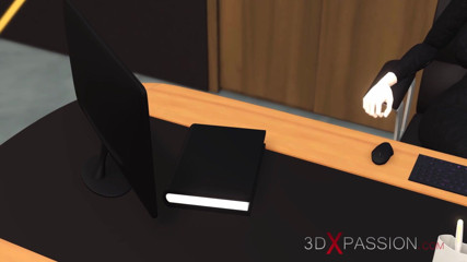 3dxpassion-transgender: Super horny sexy secretary has hard anal sex by predator...