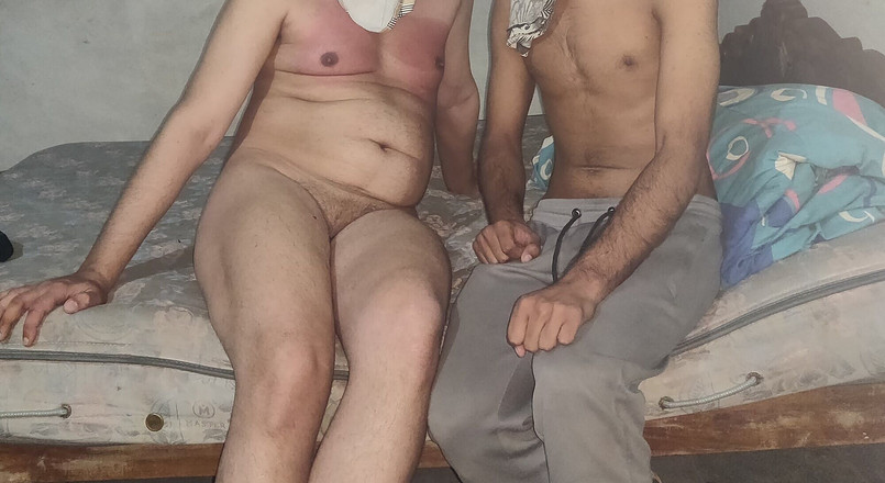 Rabbyal khan: Seksowny fem chłopak uprawia seks z dwoma desi tatusia