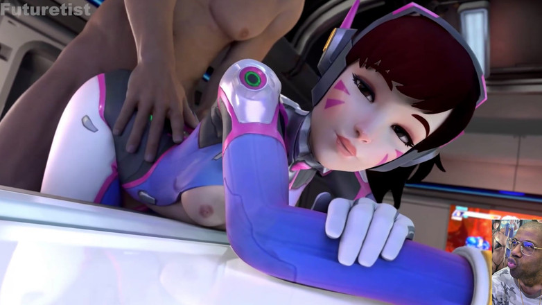 L6RD7BLU3 FUTA: Tlustý zadek D.va anál ošukaný thicc bbc, tlustý zadek Cummy...