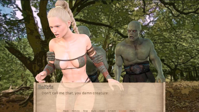 Visual Novels: Alenjas adventures part 7 - orcs fuck forest elf teen