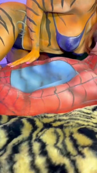Tigra Takes Spider-mans Big Hard Throbbing Cock