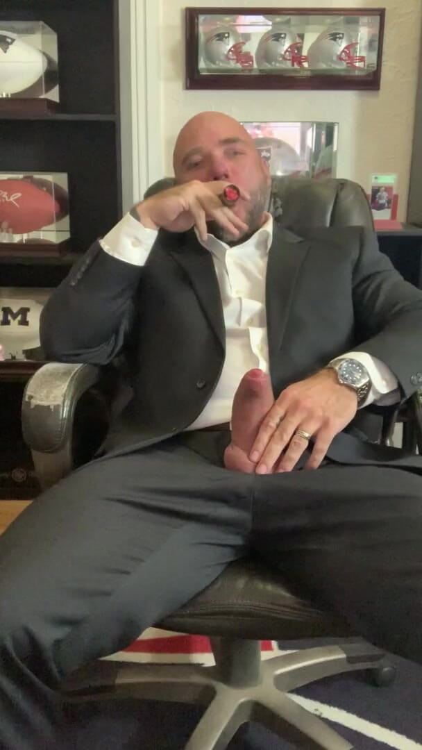 MasculineJason - Jason Collins: Cigar smoking with a raging hard-on!