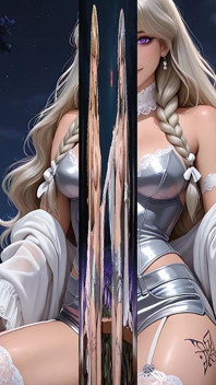 สาวสวยผมบลอนด์หยักยาวในสวนมะลิ
