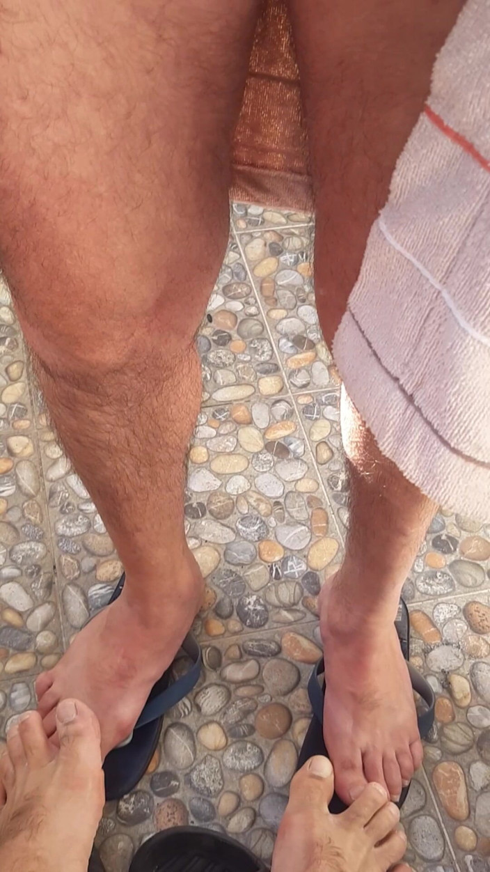Grand Dick: Feet and Dicks on the Balcony
