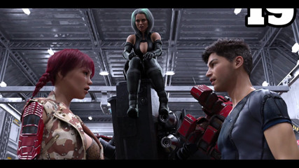 AVN Teller: Varado en el espacio - mirando a la linda chica robot