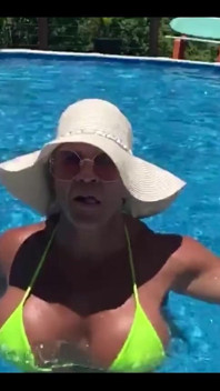 Love the Feel of the Cool Water on My Tits, Can You Tell?