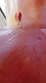 Blonde Shorthaired Babe Pisses Guy in Mouth and Then He Punished Her by Pissing in Her Mouth