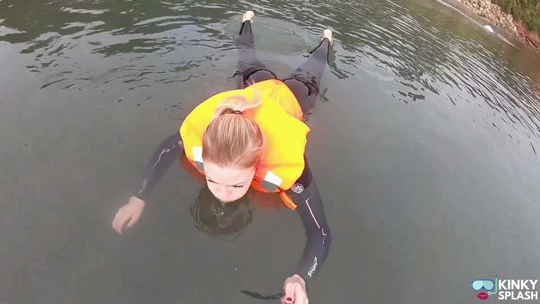 UKCuteGirl: Strapped Tight &amp; Floating Free - Sexy Wetsuit Life Jacket Test