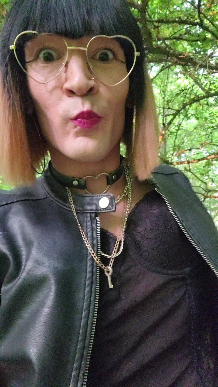 VaneSsa BiTCHx: Whore's Fantasme, a Transvestite Slut Walks Around in a Cum...