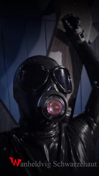 Rikki Gas Mask Session: Latex Suit, Sex Machine, Drooling & Full Restraint
