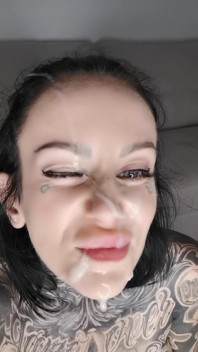 Huge cum facial