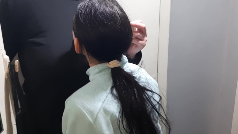 Lesbian-illusion: Ich dankte dem Lieferboten für einen großen Rabatt (mit schmutzigen russischen...