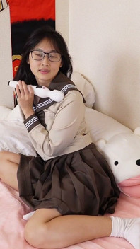 Naughty College Girl Zaya of Hel Masturbates While Being Interviewed
