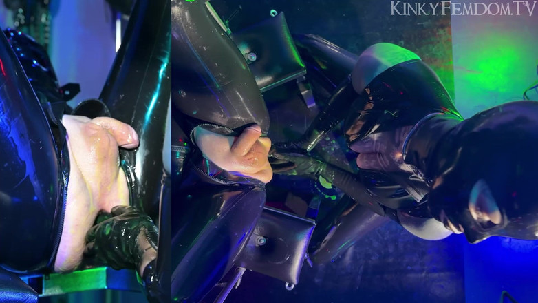 KinkyFemdomTV: Těžká gumová dvojitá fisting ptáka eye 1080p Ft Paní Lunatika