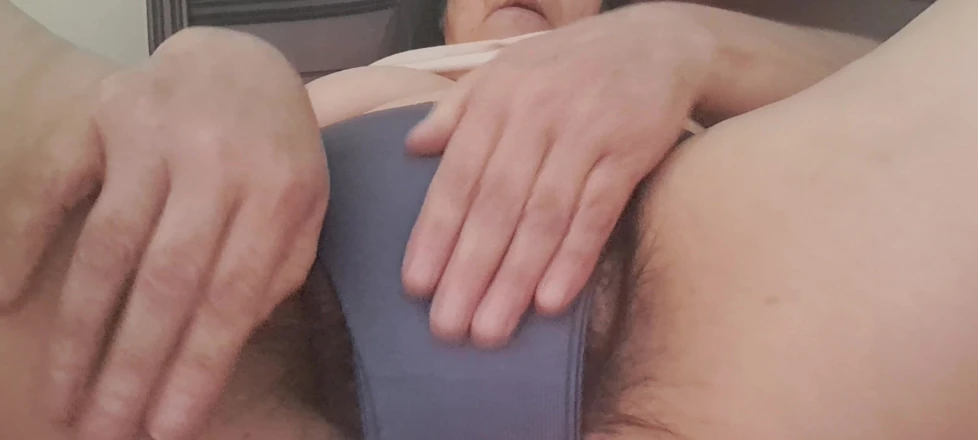 Mommy big hairy pussy: MILF Stains Her Panties with Moisture