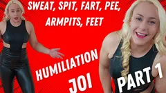 Pot, čůrání, podpaží, chodidla, prdy, ponížení JOI (část 1)