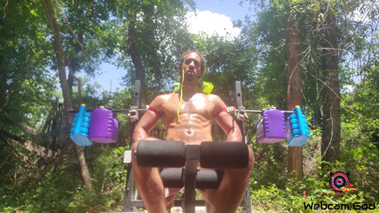Arthur Eden aka Webcam God: Entrenamiento caliente y sudoroso (4k)