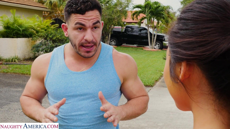 Naughty America: Vina Sky Rides Her Stepbrother's Huge Cock