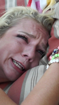 Stunning blonde babe gets her pussy banged hard