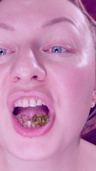 Eating Chewing Fetish: Giantess Vibes. No Chances for Little Jelly Teddybears! Arya Grander