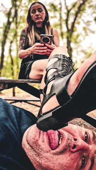 Submission in the Woods - Licking Gladiator Sandals