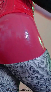 Sexy MILF with Big Natural Body Teasing in Latex Catsuit, Free Porn XXX Rubber Video