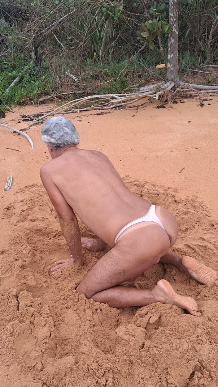 Ladysilvas: Ladysilva Crossdress in Panties on the Beach Showing off Her...