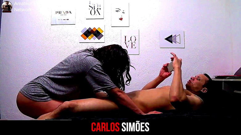 Carlos-Simoes: Ateşli fahişe Sarada Gostosa ve erkek arkadaşı Sarado amatör sünnetsiz