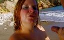 Big Tits World: Французская пухлая женщина с большими сиськами скачет на жестком члене на пляже
