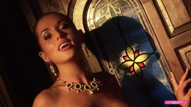 Onlyvids: 3some fuck with the vampire looking big boobed lady