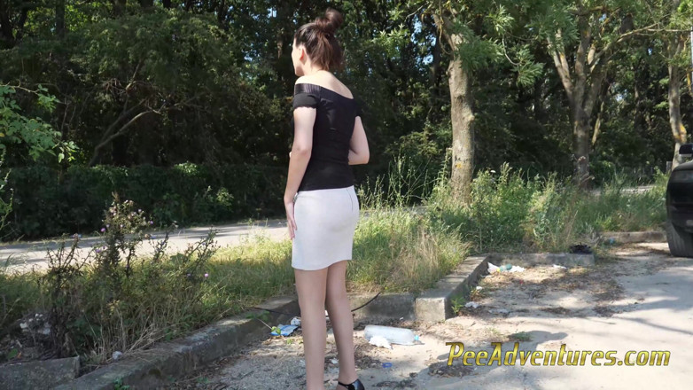 Pee Adventures: She is so excited about the meeting that she forgot...