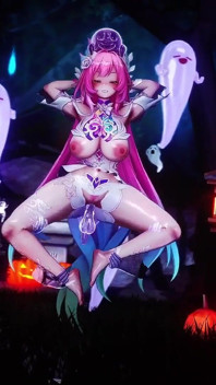Honkai Star Rail - Cyrene knullad och spermafylld av ett Halloween-spöke - 3D Hentai Animationer