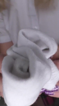 Your bully has you worship her sweaty feet