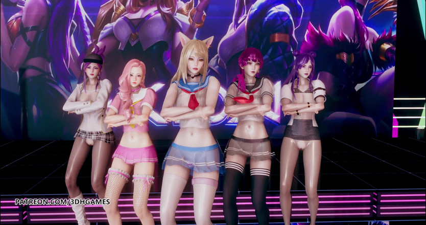 3D-Hentai Games: Hello Venus -Wiggle wiggle strip dance Ahri Akali Kaisa Evelynn Seraphine