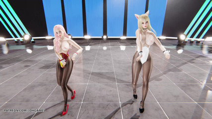 3D-Hentai Games: [MMD] HyunA - Lip & Hip Ahri Seraphine sexy striptýz League Of...