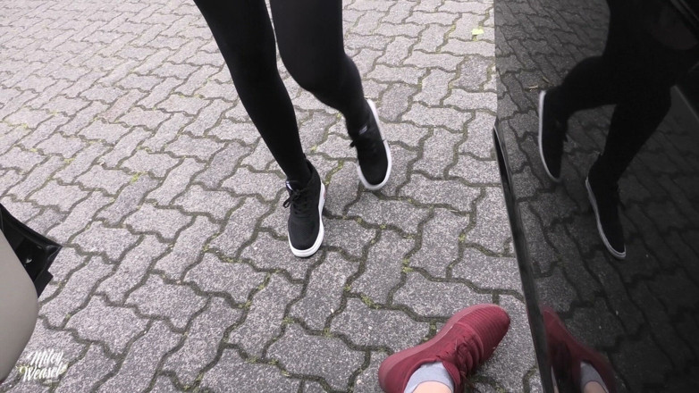 Miley Weasel: Blonde Whore Lets a Stranger Fuck Her on the Autobahn...