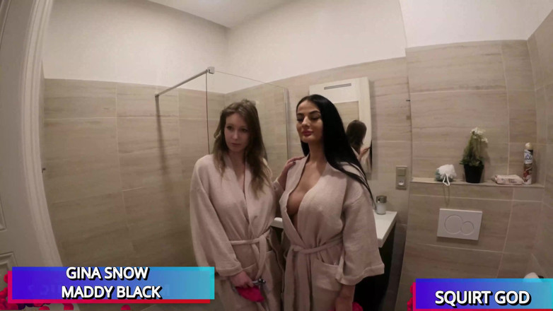 Squirt God: Gina Snow et Maddy Black, orgie de squirt avec Matt...