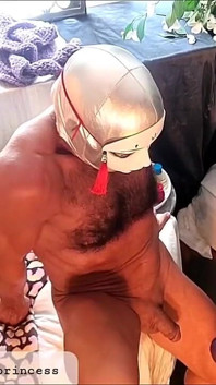 Domslut in Sexy Lavender, Pegging Her Slut with Mega Strapon Dildo, Latinlover, with Carmen Harness by Mrhankeystoys