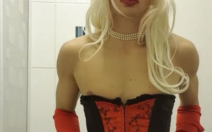 JessicaXD: Jessica tóc vàng trêu chọc một chút, cảm thấy corset...