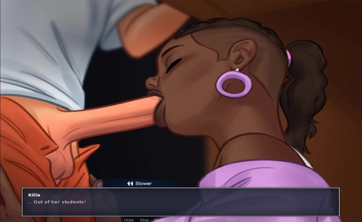 Hentai World: Summertime saga - miss dewitt lutscht meinen schwanz.