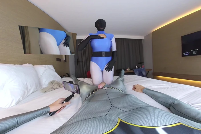 Nylon Xtreme VR: 180 VR Nora Fox Cocoon Encasement Nylon Sex