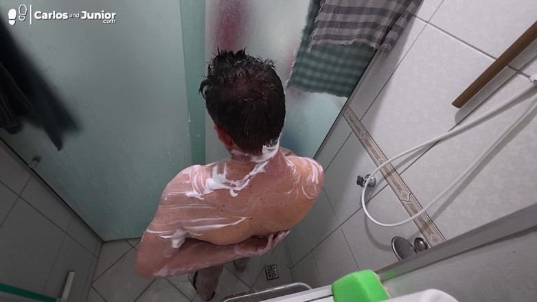 Carlos And Junior: Stepdaddy Taking a Shower