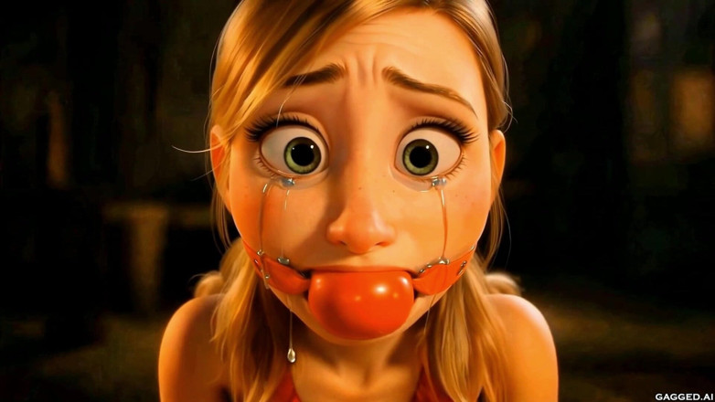Gagged AI Cartoons: Ordeal gag di olivia