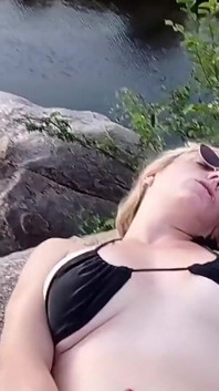 Blowjob in the River