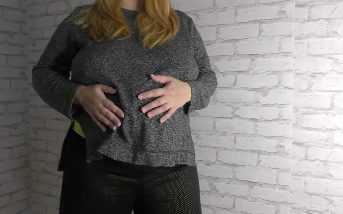 Milky Mari: Pregnant wife showing her big pregnant belly and lactating boobs -...