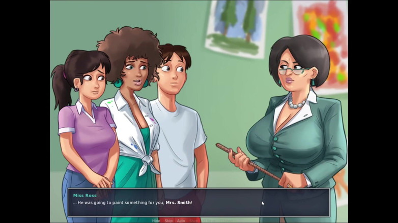 LewdArcade: Summertime Saga Miss Ross Animation Collection [part 33] Nude Sex Game Play [18+]...