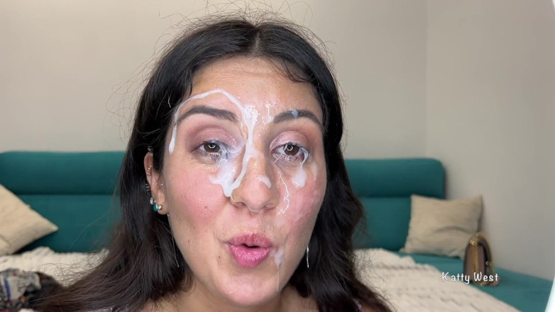 Katty West: Kompilace obličeje. Kompilace stříkání na obličej a ústa